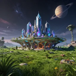 abandoned by alvaro siza ( alvaro siza vieira ), san andreas nature tron atlantis at summer anime laser dieselpunk liberty city cosmic crystal scumm bar architecture island retro azeroth meadow alien landscape universe saturn at dusk at night, archdaily, wallpaper, highly detailed, trending on artstation.