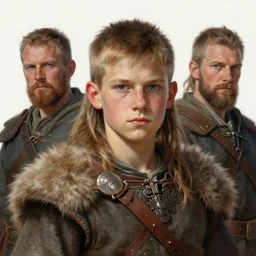 portrait of a handsome young barbarian boy, art by denys tsiperko and bogdan rezunenko and franz xaver kosler, hyperrealism