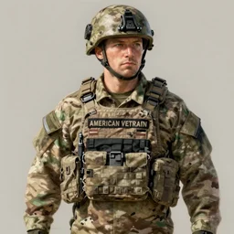 american veteran gi, battlefield, camouflage uniform, intricate, elegant, digital painting, highly detailed, artstation, sharp focus, illustration, artgerm, aleksi briclot, rutkowski