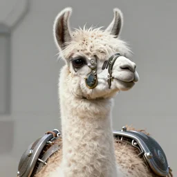 llama with dreadlocks, industrial sci - fi, by mandy jurgens, ernst haeckel, james jean