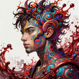 uma thurman, hyper detailed ultra sharp, trending on artstation, vibrant aesthetic, bloodwave, colorful, psychedelic, ornate, intricate, digital painting, concept art, smooth, sharp focus, illustration, art by artgerm and greg rutkowski and h. r. giger, 8 k
