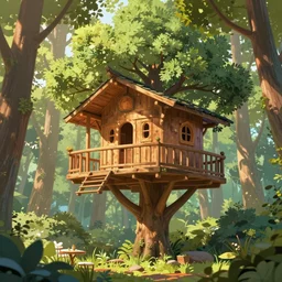 beautiful treehouse in the woods ” beautiful dreamscape, digital art, concept art, detailed, lovely colors, art station, 3 - d 4 k, beautiful background, matte painting,,