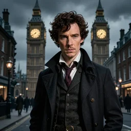 a ultradetailed portrait of jared padalecki in a supernatural sherlock holmes story, 1 8 th century london clocktower, city streets, ominous, masterpiece, 8 k, art by rembrant and akira toriyama