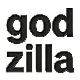 the letters g o d z i l l a in the tron font ( 1 9 8 2 )