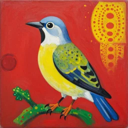 a beautiful painting bird, by picasso by kusama yayoi painting
