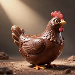 a chicken made out of chocolate