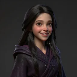 Clothed.realistic style at CGSociety by WLOP,ilya kuvshinov,krenz cushart,Greg Rutkowski,trending on artstation.Zbrush sculpt colored,Octane render in Maya,Houdini VFX.Realistic fantasy cute young girl who is dark disciple,expressing joy,wearing mystic robe,silky hair, deep eyes.Oil painting.Cinematic dramatic atmosphere,sharp focus,soft volumetric studio lighting.