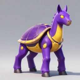 military turtle horse, sleek futurism, character design, purple and yellow, trending on artstation, by les edwards