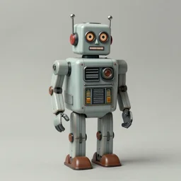 1 9 5 0 s retro robot knome. muted colors. by jean - baptiste monge