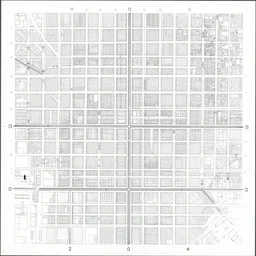 grid city streets and road, in the style of dr. woo, mostly monochromatic, thin line, hong kong, schematic, blueprint, drawing — height : 1 0 2 4 — width : 1 0 2 4 — steps : 1 5 0