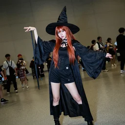nayeon cosplaying as a witch at dragoncon, wide angle, flash photography, full resolution, 3 5 mm, f / 2. 8