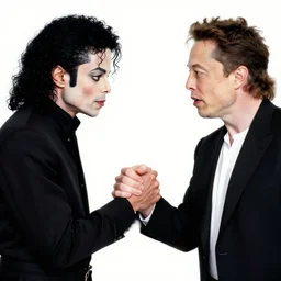 michael jackson!!! shaking hands with elon musk