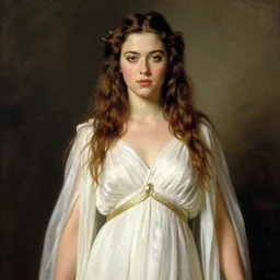 hailey steinfeld as the goddess aphrodite. art by gaston bussiere.
