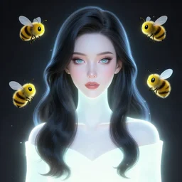 A fancy portrait of a glowing women around her by Greg Rutkowski, beeple, Sung Choi, Mitchell Mohrhauser, Maciej Kuciara, Johnson Ting, Maxim Verehin, Peter Konig, final fantasy, macro lens, 35mm, 8k photorealistic, cinematic lighting, HD, high details, dramatic, dark atmosphere, trending on artstation