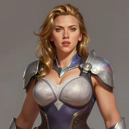 detailed portrait of scarlett johansson as a thick female bodybuilder zarya from overwatch, attractive, beautiful, fantasy, intricate, elegant, highly detailed, digital painting, artstation, concept art, matte, sharp focus, illustration, art by aenaluck, artgerm and roberto ferri and greg rutkowski, epic fantasy, digital painting