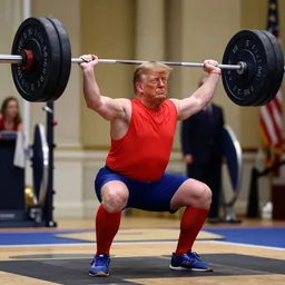 donald trump lifting weights