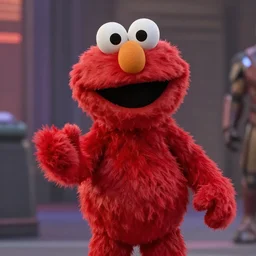 film still of Elmo as Tony Stark in Avengers Endgame, 4k,
