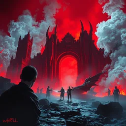 hell in the style of michael whelan. cinematic lighting