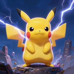 concept art of pikachu emitting thunder, highly detailed painting by dustin nguyen, akihiko yoshida, greg tocchini, greg rutkowski, cliff chiang, 4 k resolution, trending on artstation, 8 k