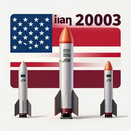 iraq in 2 0 0 3 being destroyed by rockets, american flag somewhere »