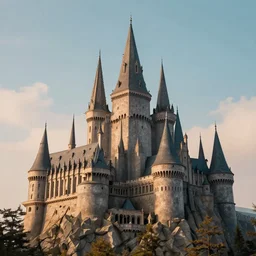 beautiful sky castle, matte painting