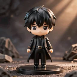 an anime nendoroid of black jesus, detailed product photo