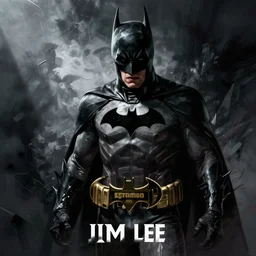 the batman appearing out of the shadows, artwork by jim lee, frightening, fear, scary, intimidating, digital art