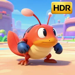 A roach in Super Smash Brothers Ultimate, 4k HDR