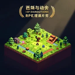 isometric pixel art RPG game mockup