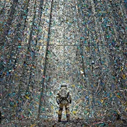 An explorer cosmonaut standing in front of an epic colossal wall made of metal, by Simon Stalenhag, by Marc Simonetti, by Greg Rutkowski, masterpiece, sci-fi, cinematic composition, exploration, concept art, tomb raider game, dramatic, aesthetic, trending on artstation, featured on pixiv, 8K