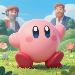 Kirby, trending on artstation, ultra detailed, 8k, character illustration by Greg Rutkowski, Thomas Kinkade.