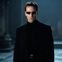 film still of Alan Rickman as Neo in The Matrix 1999