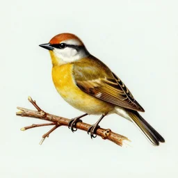 matchbox vintage illustration of a bird with a branch of twigs