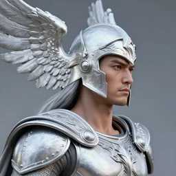 3 d close up profile portrait. volcanic protector man, strong, intricate, highly detailed, winged helm, cape, silver, ice, lava, artwork by tooth wu and wlop and beeple and greg rutkowski, octane 3 d render