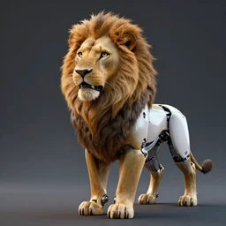a robot lion, unreal engine 5, 8k, realistic, smooth