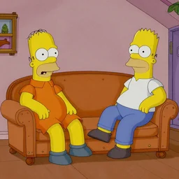 Simpsons couch in the style of a renaissance painting