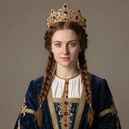 portrait of nepoloma, duchess of nenetia. she is 5 5. in russian style