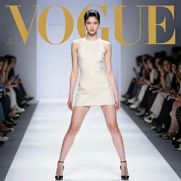bizarre pose on the catwalk vogue cover