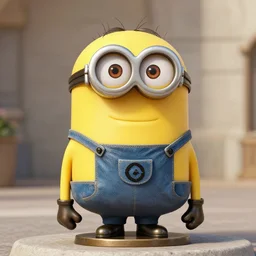bronze statue of a minion from Despicable Me