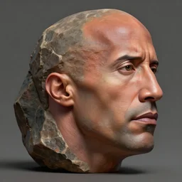 a big rock with a small face of dwayne johnson carved on its side, highly detailed, digital painting, artstation, concept art, smooth, sharp focus, by quentin tarantino