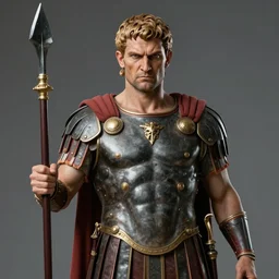 a portrait of a menacing and powerful roman leader, weaponized, detailed, powerful, epic, accurate, intricate, fantasy artwork, depth, rtx, dynamic lighting, octane render, stunning, cinematic, award winning, 8 k