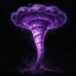 purple tornado with black background beautifully detailed