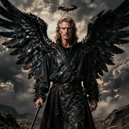 ultra realistic photograph of maury povich as the angel of death grim reaper