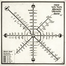 woodcut diagram of the new york subway system by albrecht durer 1 5 0 9