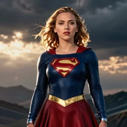 scarlett johansson as supergirl by greg rutkowski