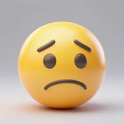Sadness, as an emoji, emoticon, rendered in unreal engine, studio lighting, rendered in octane, trending on artstation, 4k, 8k