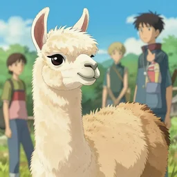 llama with senegal braids, trending on pixiv fanbox, painted by makoto shinkai takashi takeuchi studio ghibli, akihiko yoshida, yoshitaka amano, wangechi mutu, clean cel shaded vector art. shutterstock. behance hd by lois van baarle, artgerm, helen huang, rossdraws, illustration