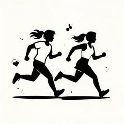 graffiti of two people running, svg, mcbess, behance, devianart, artstation, dribble, creary, ello, cgsociety, drawcrowd, pixiv, concept art world, our art corner, newgrounds, doodle addicts, penup