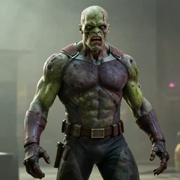 film still of zombie Bruce Banner as a zombie in new avengers movie, 4k