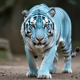 a light blue tiger